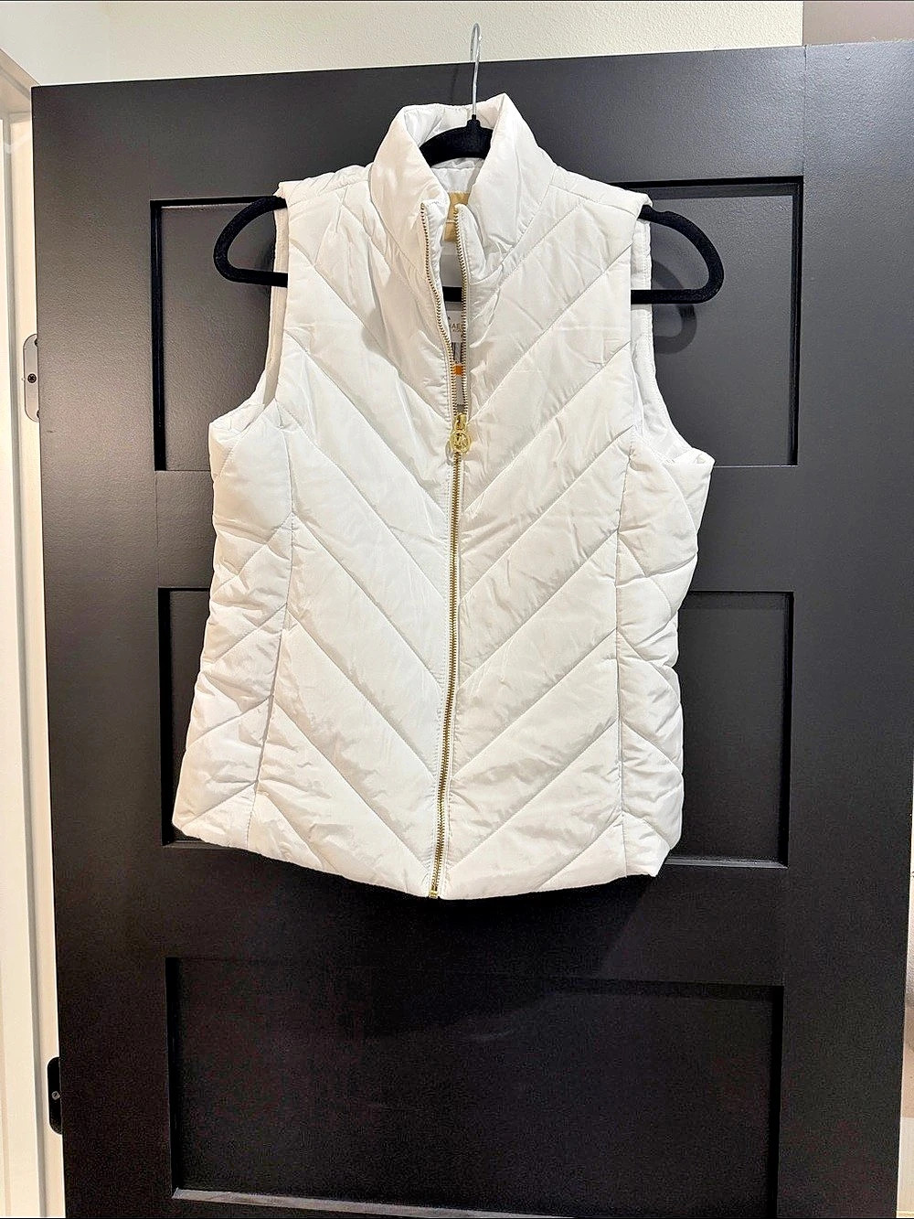 NWT Michael Kors Quilted Vest in White Size Small
